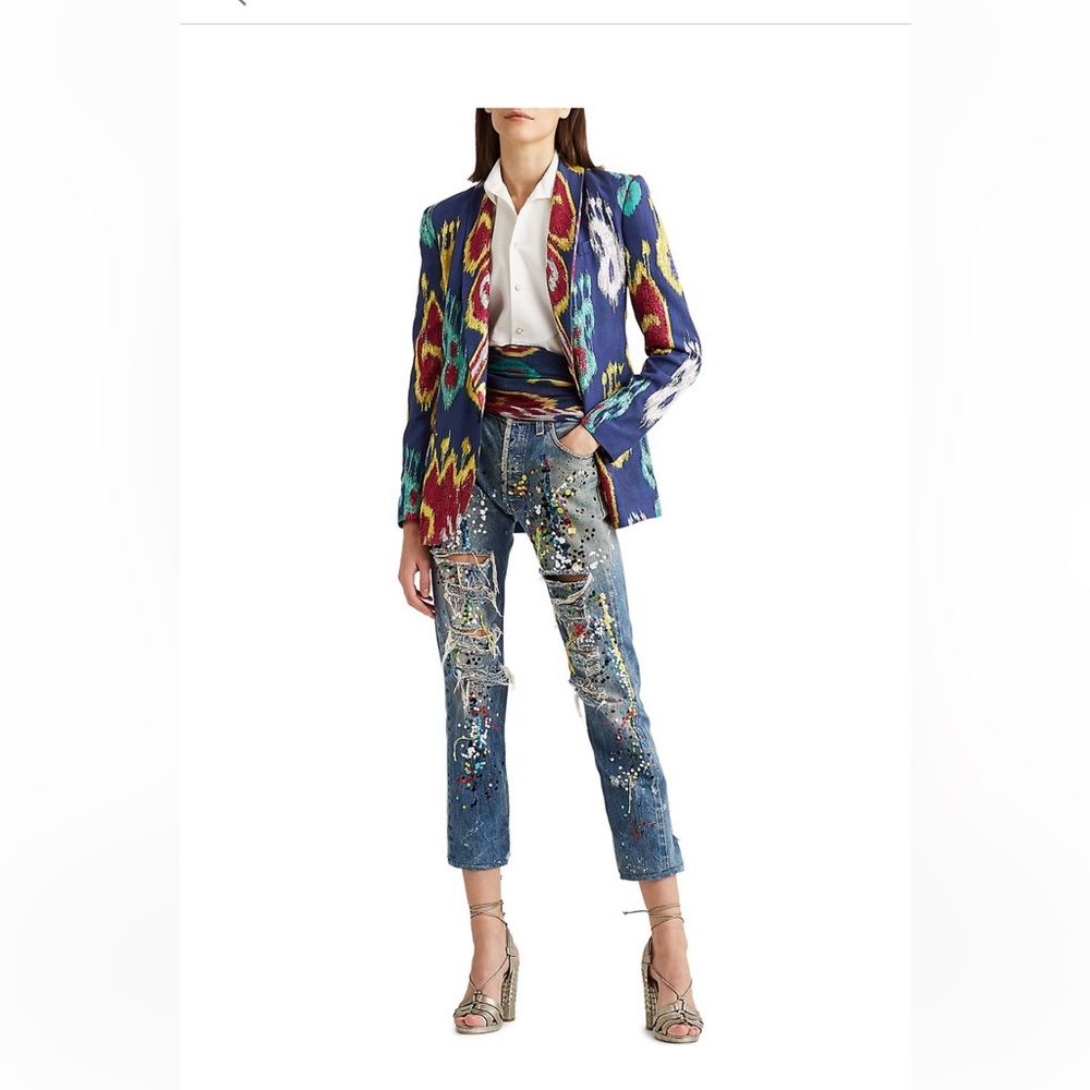 SOLD OUT NWT Ralph Lauren Embellished 320 Boyfriend Jeans Sz 24